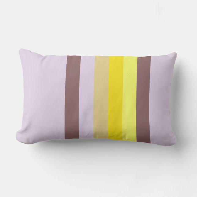 Gult Lavender Brown Lumbarkudde (Framsida)