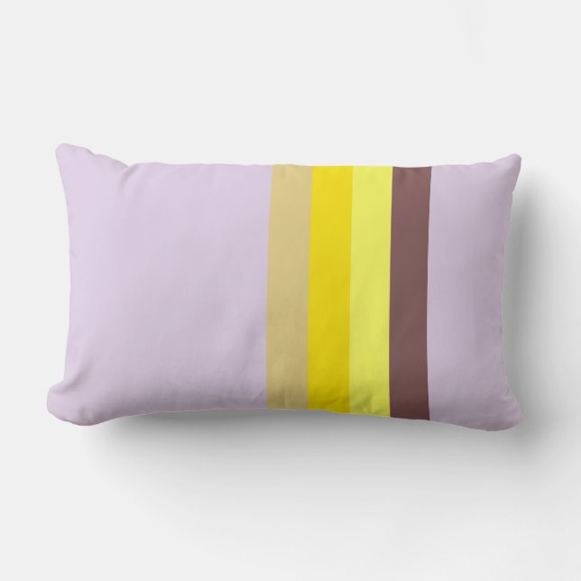 Gult Lavender Brown Lumbarkudde (Framsida)