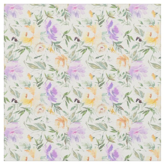 Gult Lavender Ro Fabric White Background Tyg (Närbild)