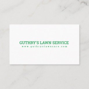 Gult Lawncare Zero Turn mower Affärskort Visitkort