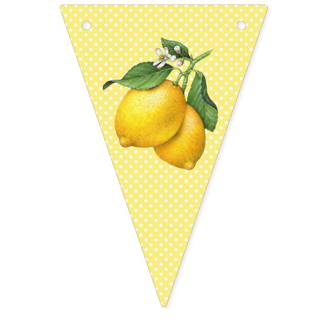 Gult Lemon Bunting Flaggor (Trettonde flaggan)