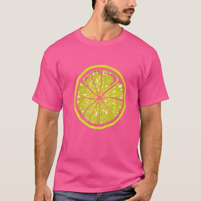 Gult Lemon Costume Matching Halloween Costume T Shirt (Framsida)