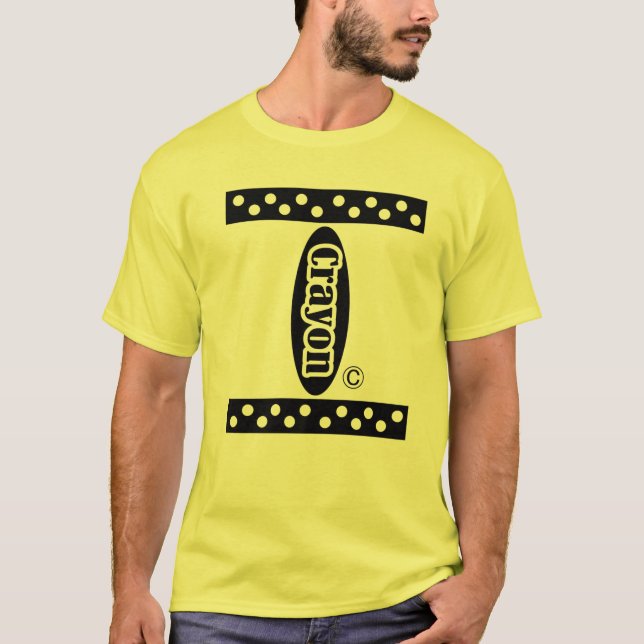 Gult Lemon Crayon Box Halloween Costume par T Shirt (Framsida)