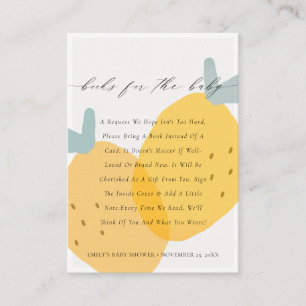 Gult Lemon Fruktig Citrus Bokar for Baby Shower Tilläggskort