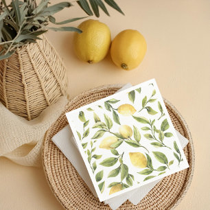 Gult Lemon Mediterranean Amalfi Bröllop Pappersservett