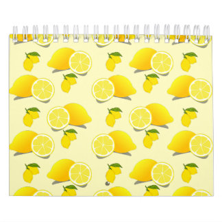 Gult Lemon Mönster Kalender