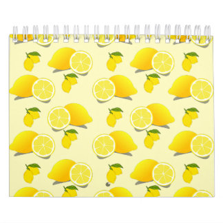 Gult Lemon Mönster Kalender