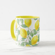 Gult Lemon Mugg