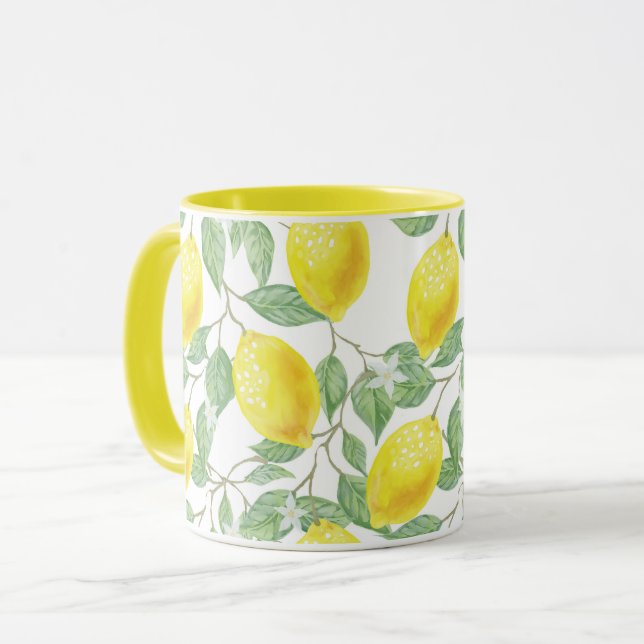 Gult Lemon Mugg (Framsida vänster)