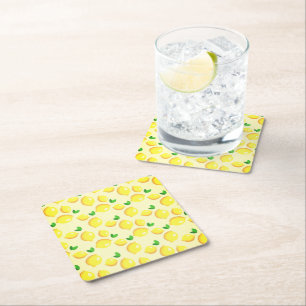 Gult Lemon Papper Underlägg Kvadrat