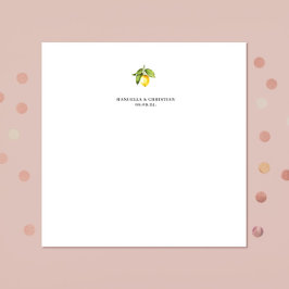 Gult Lemon Pappersservett