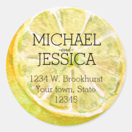 Gult Lemon Personlig Runt Klistermärke