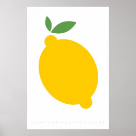Gult Lemon Retro Poster 60:s 70:e offert