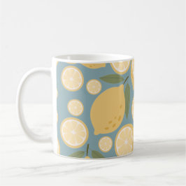 Gult Lemon Seamless Mönster Kaffemugg