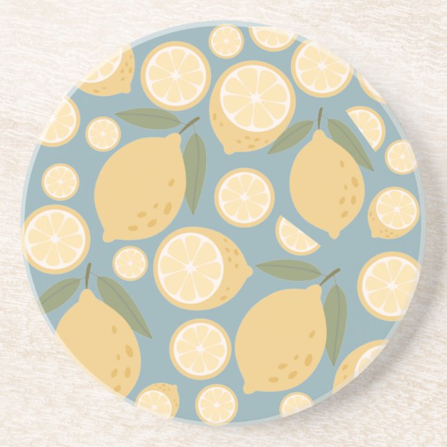 Gult Lemon Seamless Mönster Underlägg (Framsidan)