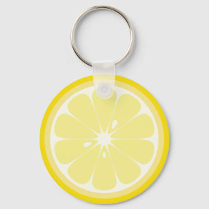 Gult Lemon-segment Nyckelring