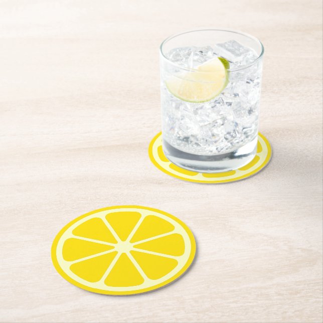 Gult Lemon Slice Party Papper Underlägg (Insitu)