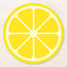 Gult Lemon Slice Party Papper Underlägg