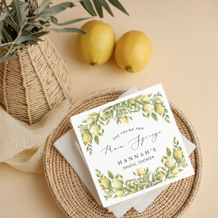Gult Lemon Sorrento Mediterranean Möhippa Pappersservett