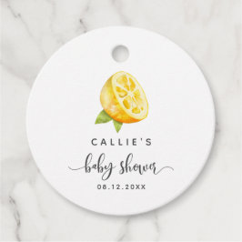 Gult Lemon Summer Baby Shower Gåvor Etiketter