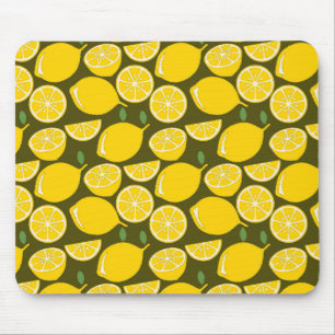Gult Lemon Tapet Mönster, sommartid Musmatta