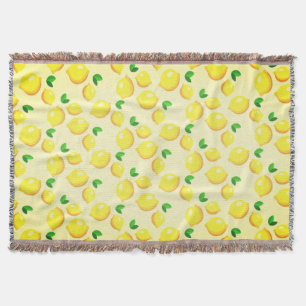 Gult Lemon Throw Blanket Filt