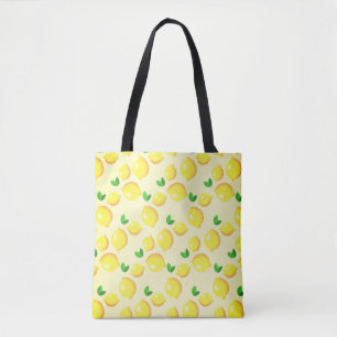 Gult Lemon Tote Bag Tygkasse