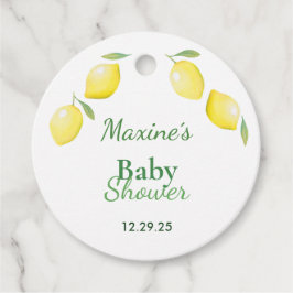 Gult Lemons Baby Shower Gåvor Etiketter