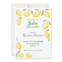 Gult Lemons Baby Shower