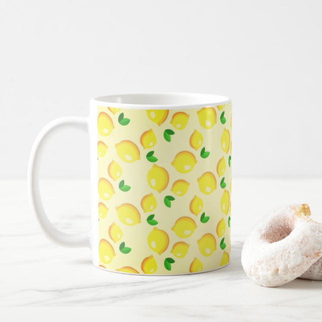 Gult Lemons Coffee Mugg Gift (Med munk)
