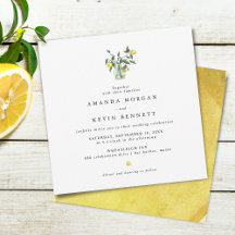 Gult Lemons Elegant bröllop