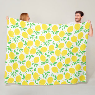 Gult Lemons Fleece Blanket