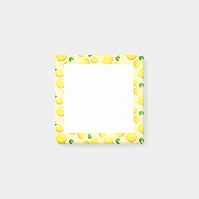 Gult Lemons Framade fästanteckningar Post-it Block (Framsida)
