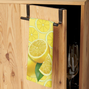 Gult Lemons Frukttöksköket Köksduk Kökshandduk