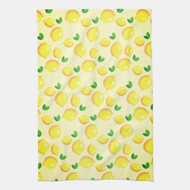Gult Lemons Kitchen Towel Kökshandduk (Vertikal)