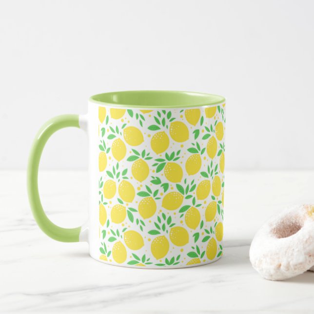Gult Lemons Mugg Gift (Med munk)