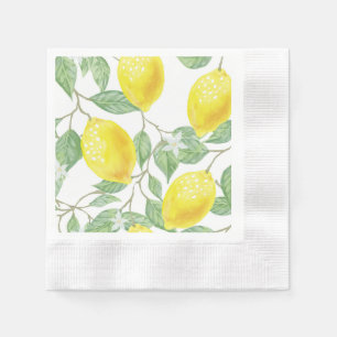 Gult Lemons på vindesign Pappersservett