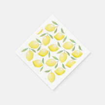 Gult Lemons Party Napkins