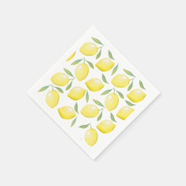 Gult Lemons Party Napkins Pappersservett