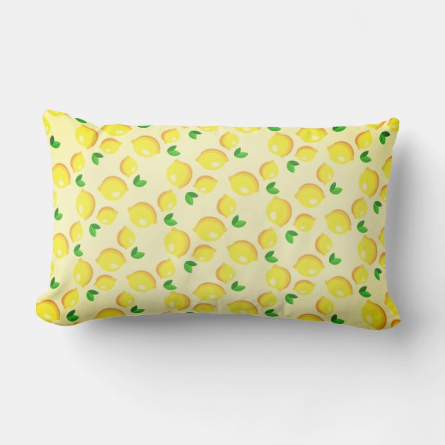 Gult Lemons Pillow Lumbarkudde (Framsida)