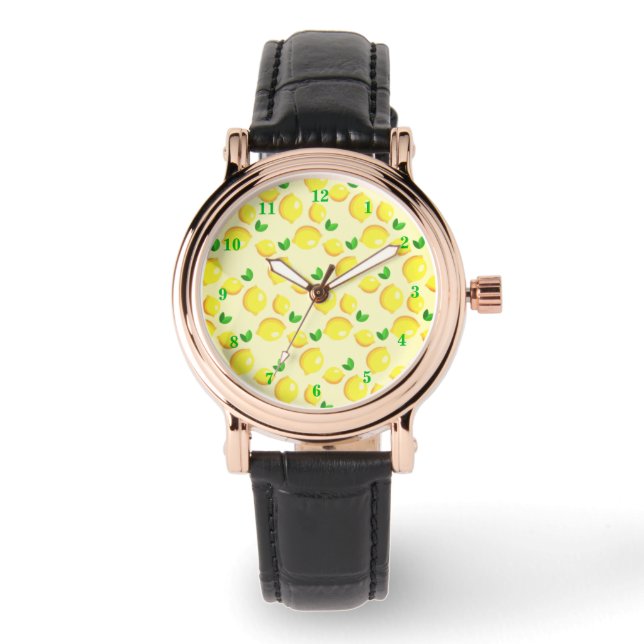 Gult Lemons Watch Gift Armbandsur (Framsida)