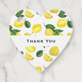 Gult Lemons Watercolor Fruit Mönster Tack Gåvor Etiketter