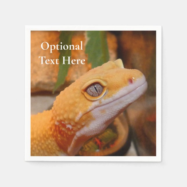 Gult Leopard Gecko Pappersservett (Framsidan)