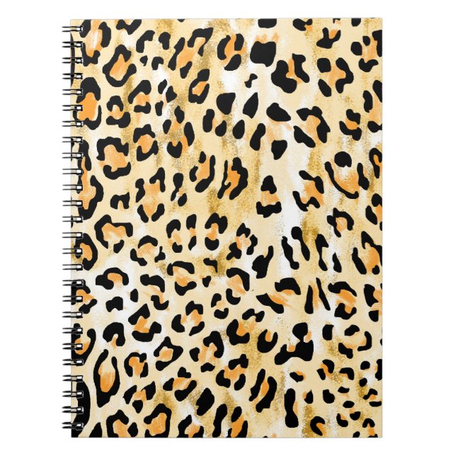 Gult leopard, handdragen. anteckningsbok (Framsidan)