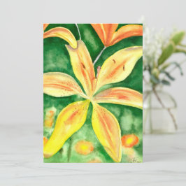 Gult lever i trädgården