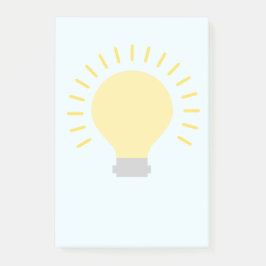 Gult Light Bulb Aqua Post-it Block