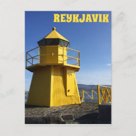 Gult Lighthouse Reykjavik Island Travel Vykort