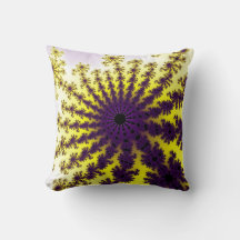 Gult Lila Burst Dekorativ kudde