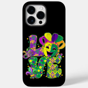 GULT LILA GRÖNT MARDI GRAS KÄRLEK & MASK