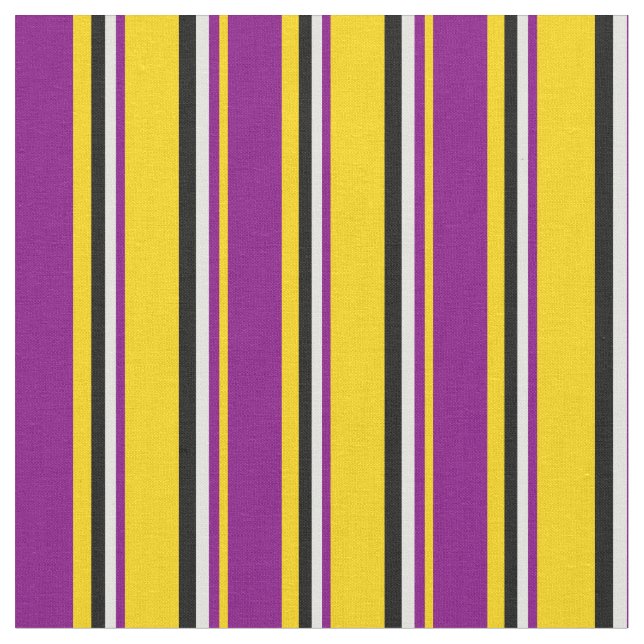 Gult, Lila, ljus cyan och svart Färgad Tyg (Närbild)